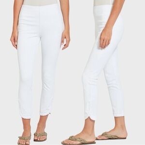 NWT LYSSE Happy Hour Braided White Crop Pant XS